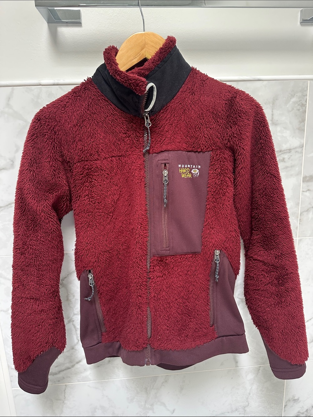 Mountain Hardwear Burgundy Sherpa Fleece Jacket